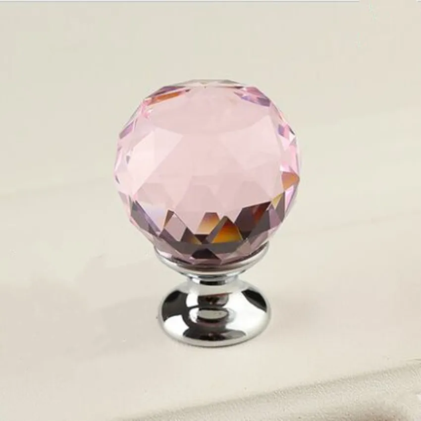 Современная модная Роскошная стеклянная Хрустальная ручка для шкафа с