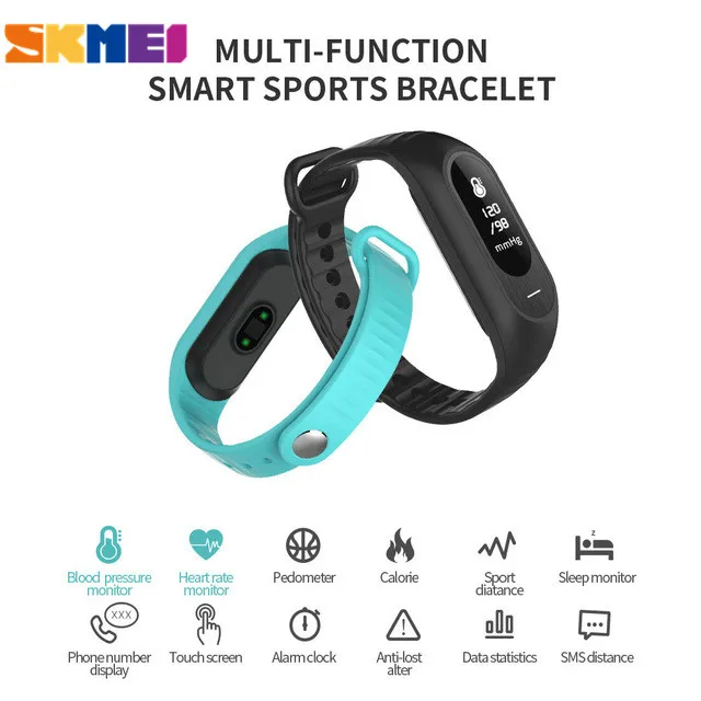 SKMEI SmartWatch женские умные часы монитор артериального давления пульсометр браслет