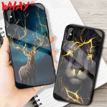 Роскошный чехол из закаленного стекла для iPhone XS Max XR X Coque iPhone8