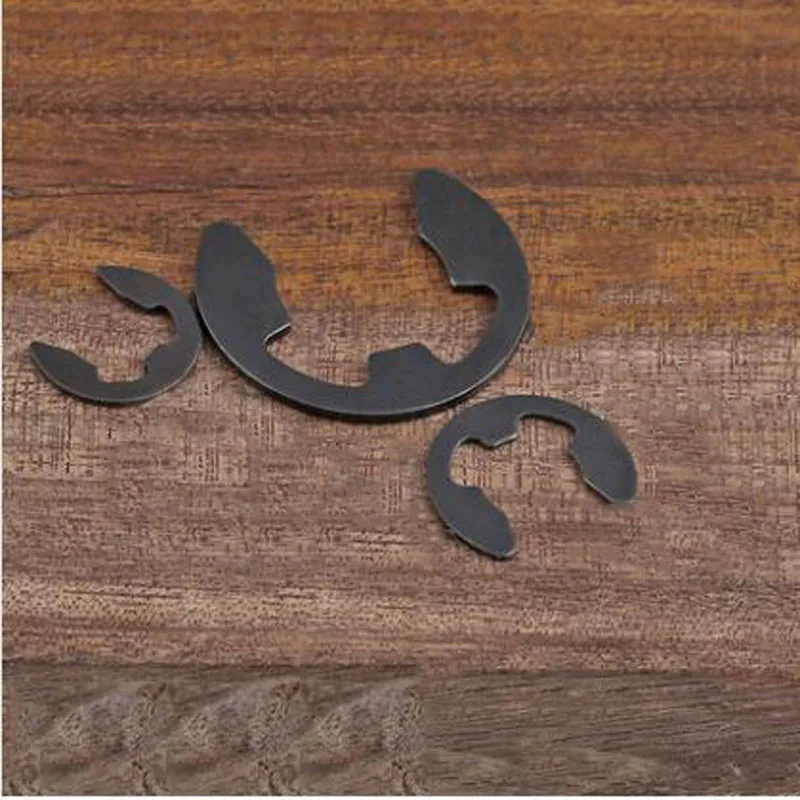 50 шт. M1.5 M2 M3 M4 M5 M6 M7 M8 GB896 черное открытое удерживающее кольцо Тип E стопорное