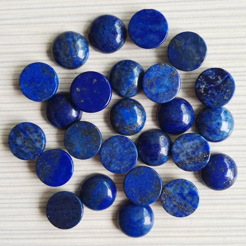 Fashion High-quality lapis lazuli 12MM 50pcs Natural Stone round Bead Charm cab cabochon beads for jewelry making accessories | Украшения и