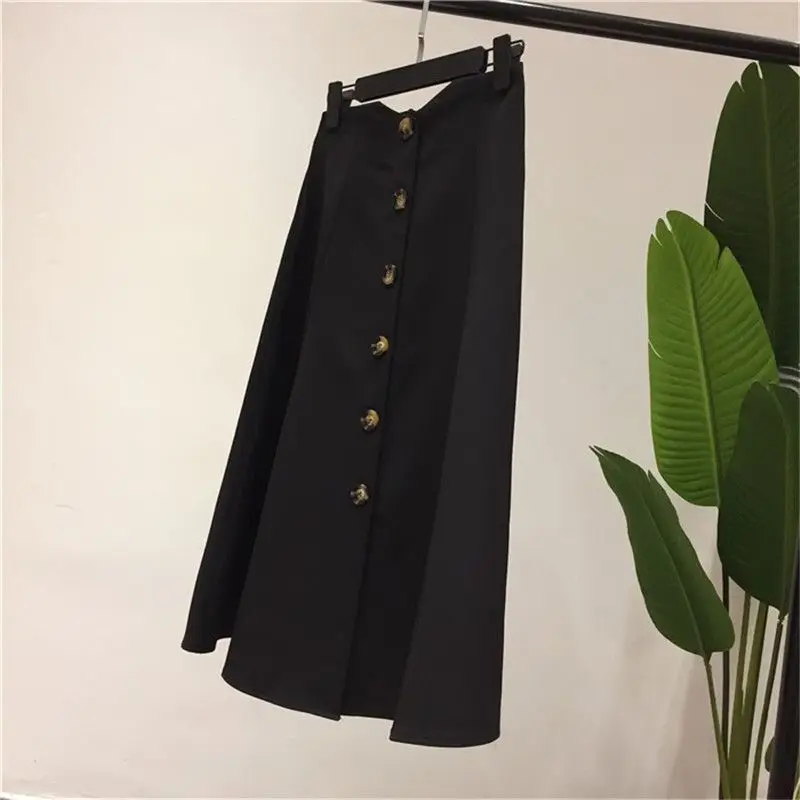 Женская винтажная Юбка миди однотонная облегающая трапециевидная юбка с высокой