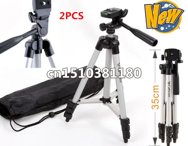 2 шт. WT3110A штатив с 3-сторонней головкой для Nikon D7000 D80 D90 D3100 DSLR Sony NEX-5N Canon 650D 60D 600D WT-3110A