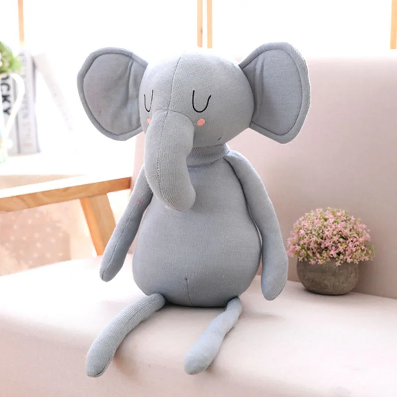 elephant Lucky Boy Sunday мягкий слон Кролик Хлопок Веревка и шерстяная кукла Мягкий Кролик Плюшевые игрушки для малышей, детей игрушка для сна подарок на день рождения - Цвет: elephant