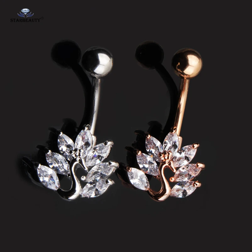 1 шт. Bijoux (украшения своими руками) Павлин Живота Piercing Nombril розовое золото живота