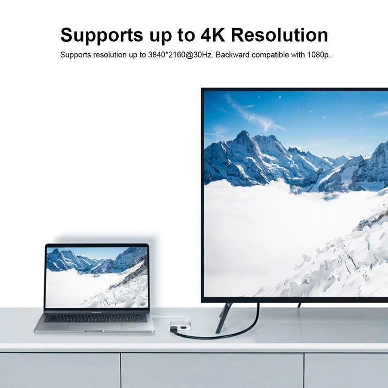 Baolyda USB C к HDMI/VGA 4K UHD 3 1 type VGA/HDMI адаптер одновременно мультидисплей видео конвертер