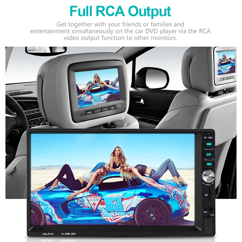 Автомагнитола 2 Din автомобильный стерео сабвуфер аудиоплеер Bluetooth FM SD AUX USB