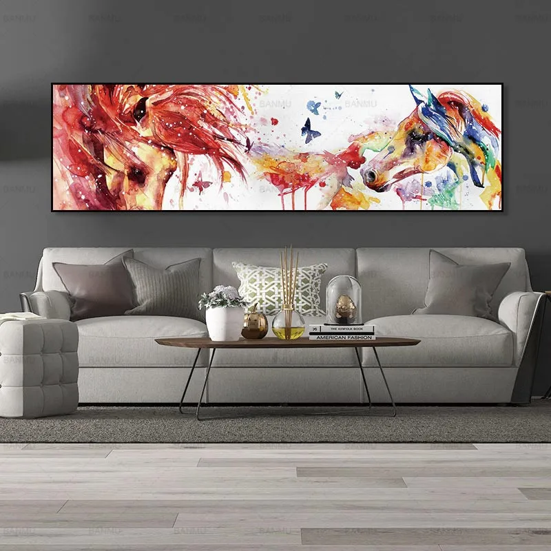 Wall Art холст абстрактная живопись животное линия плакат картина Художественная