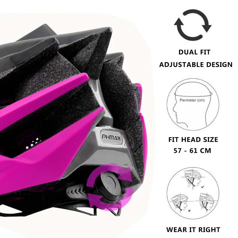 PHMAX Pro, женские велосипедные шлемы,, ультралегкий, MTB, велосипедный шлем, горный, дорожный, велосипедный, цельный, литой, велосипедный шлем