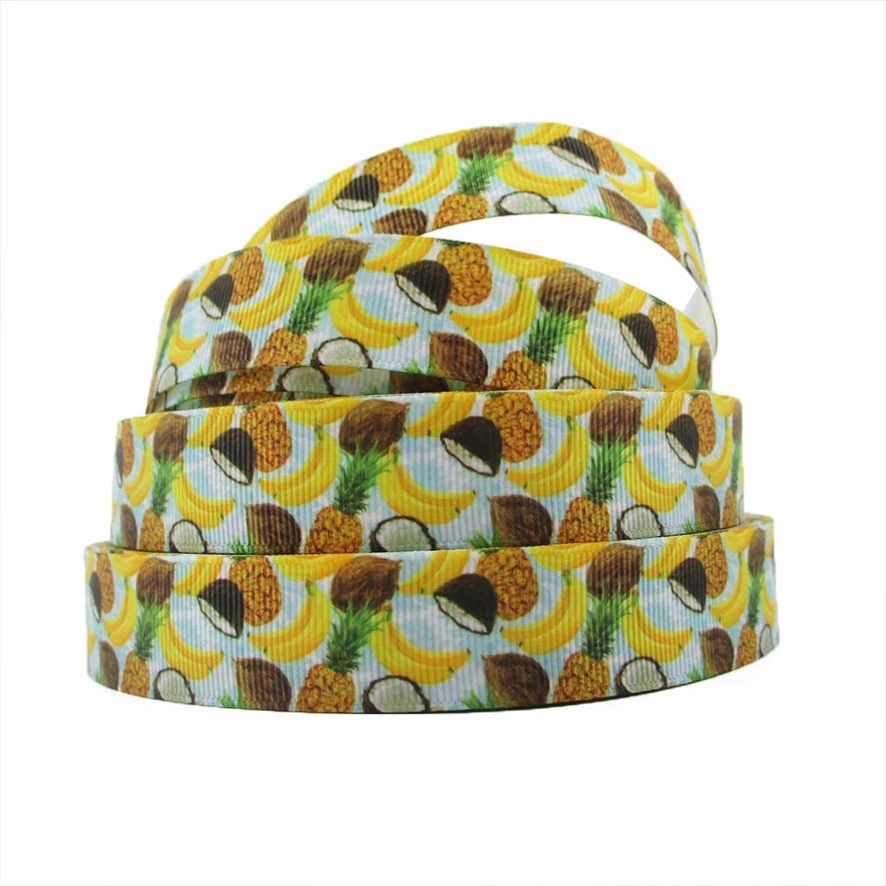 David accessories 5/", 7/8", ", 1,5" с принтом в виде арбуза, Полиэстеровая корсажная лента 5yds, сделай сам, ручная работа, свадебный подарок, обручальные кольца, 5Yc3649 - Цвет: 22mm