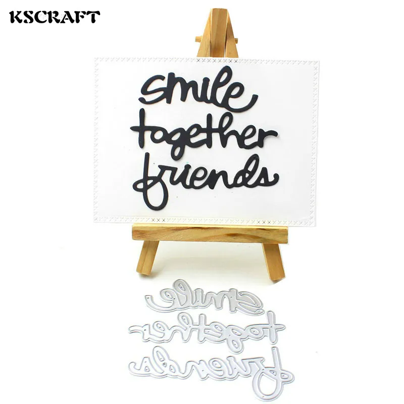 Металлические трафареты KSCRAFT Smile для скрапбукинга сделай сам декоративные