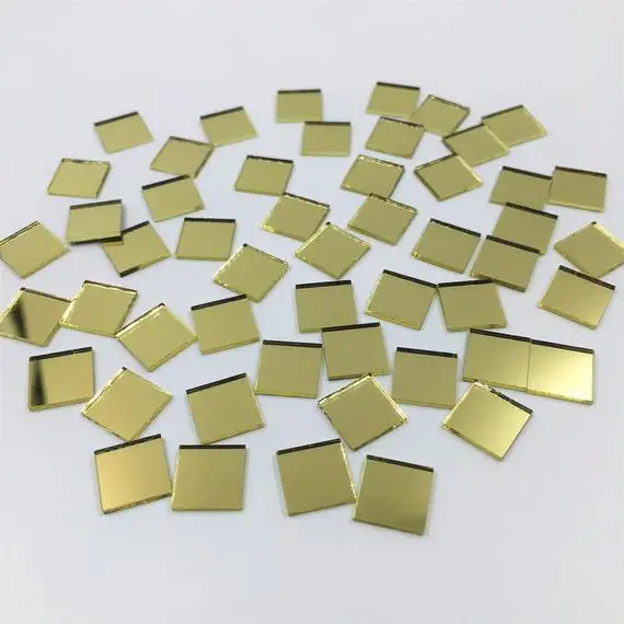 MEYA 2x2 см мини квадратные стеклянные зеркала мозаичная плитка 2 квадратная