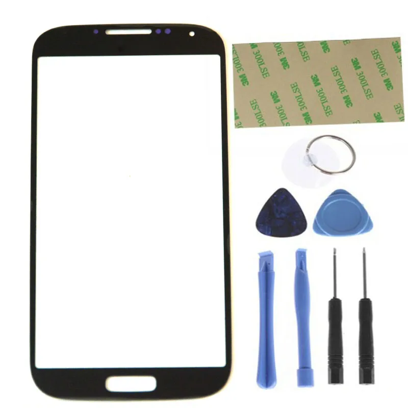 Сменный сенсорный стеклянный объектив для Samsung Galaxy S4 I9500 9505 i337 черный цвет с