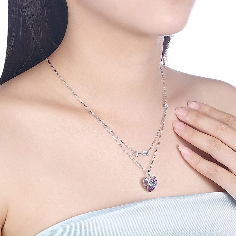 Подвеска в виде сердца от SWAROVSKI серебро 925 пробы | Украшения и аксессуары