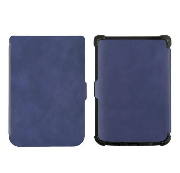 dark blue Gligle чехол из тонкой кожи чехол для электронной книги PocketBook Touch Lux 4 627 HD 3 632 Basic 2 616 читалка термополиуретановая оболочка 300 шт./лот - Цвет: dark blue