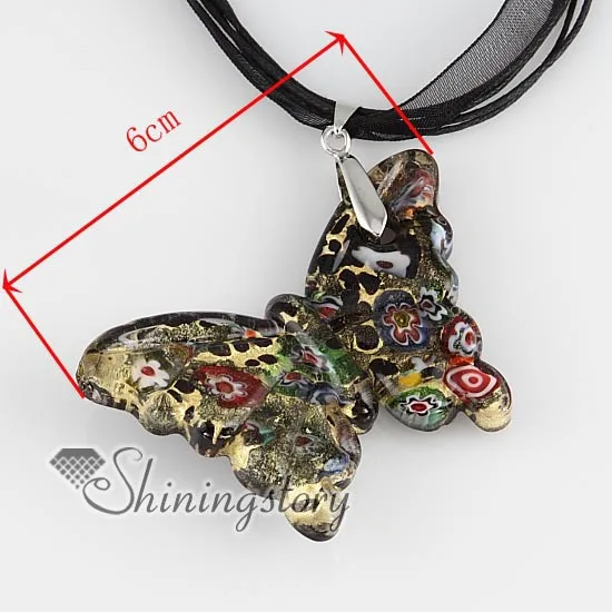 Итальянская Блестящая бабочка millefiori венецианская светящаяся Подвеска из