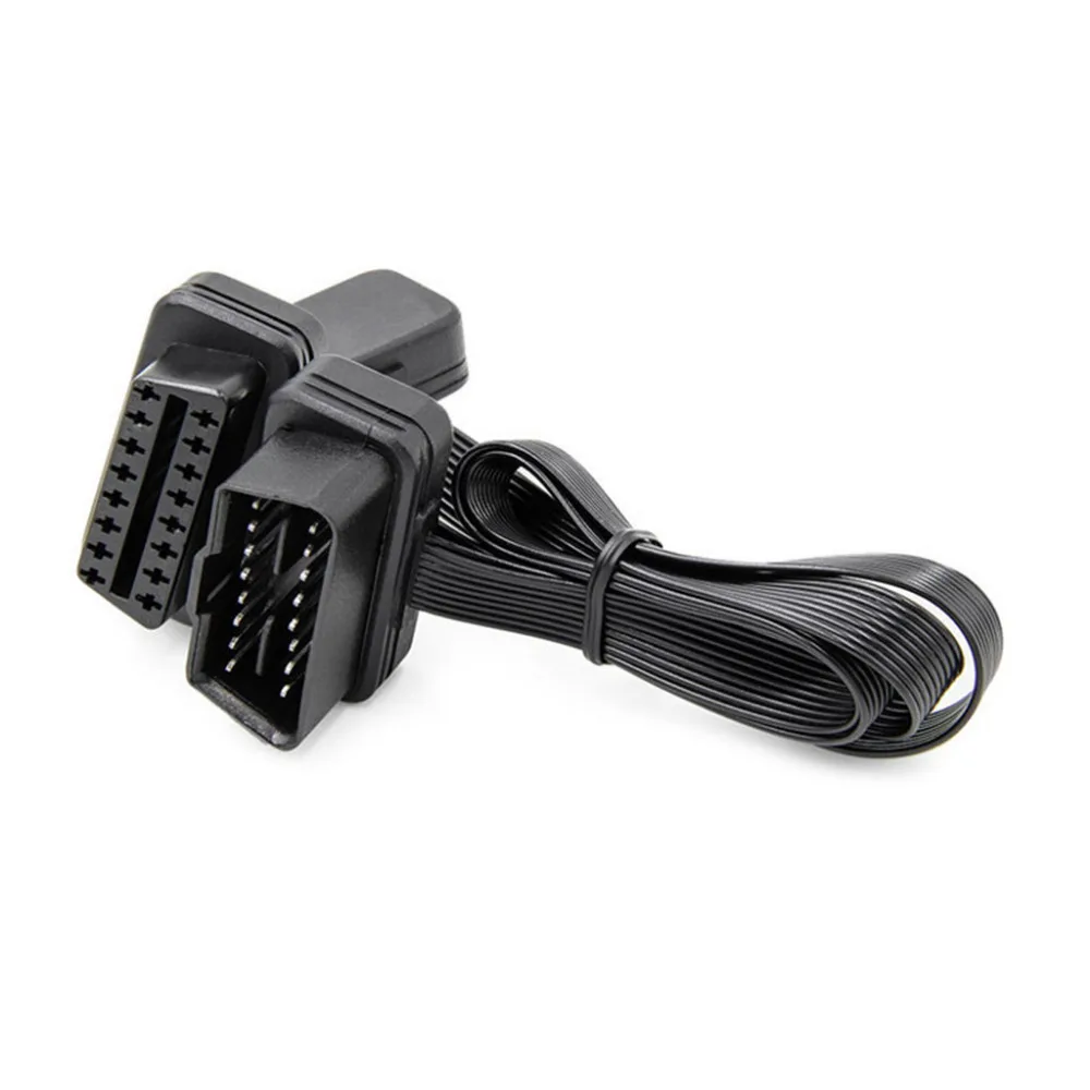 OBD OBD2 16 штырьковый штыревой к двойному гнезду Y сплиттер и Удлинительный Кабель