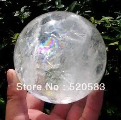 

NATURAL RAINBOW CLEAR QUARTZ CRYSTAL SPHERE BALL HEALING 50mm+Stand