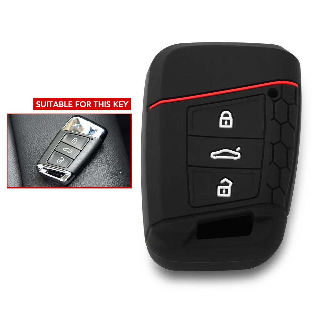 Силиконовый чехол для дистанционного ключа автомобиля Volkswagen VW Tiguan MK2 Jetta Magotan Passat