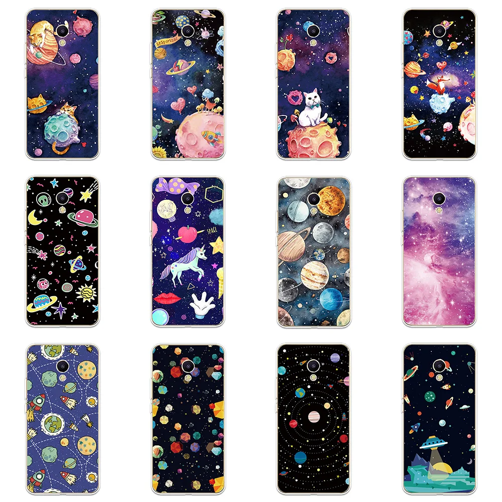 Космос планета по образцу силиконовая чехол для телефона защитный Fundas Meizu M3 M5 M6
