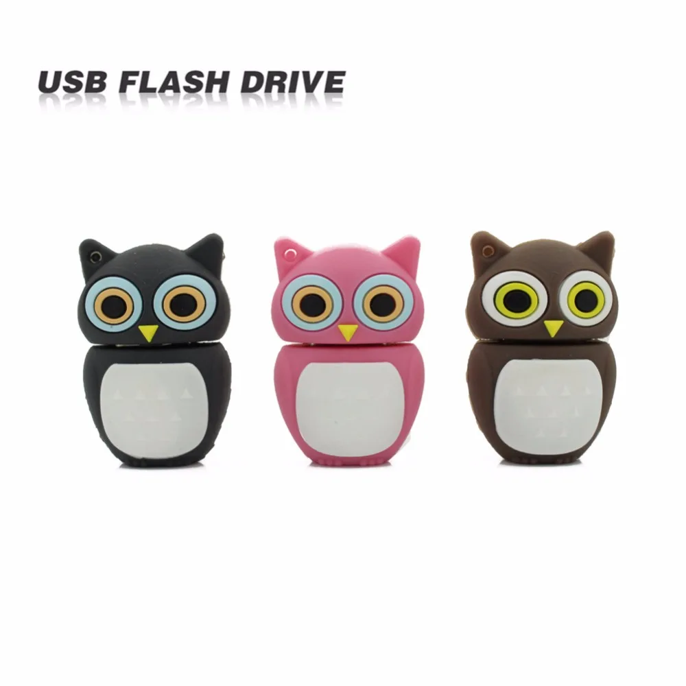 

Cute Usb Flash Drive Pen Drive 4gb 8gb 16gb 32gb Pendrive USB 2.0 Memory stick U disk lovely OWL Animal Cartoon Creative Gift