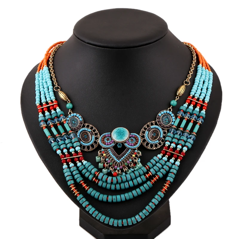 2016 Latest Jewelry Fashion New Arrival Pendants &amp Necklaces Bohemia style Big Luxury Statement Necklace for Women | Украшения и