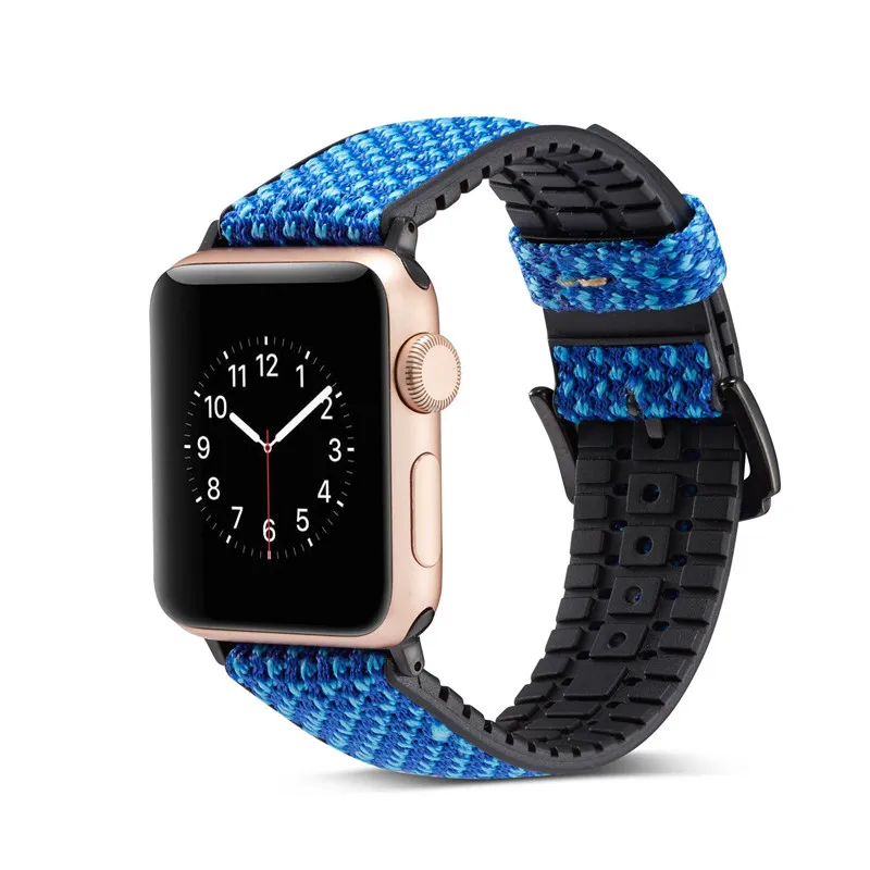 Кожаный силиконовый ремешок для Apple Watch Band4/2/1 Спортивный Браслет Смарт аксессуары