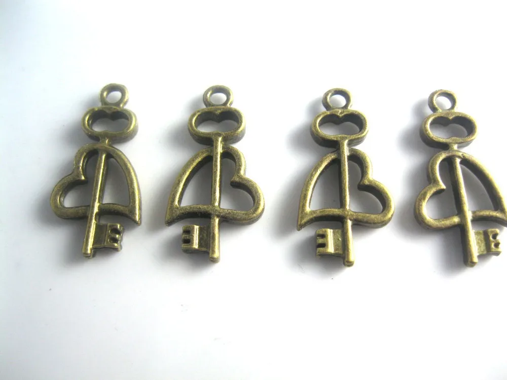 Free Shipping Antique Metal key Charms Bronze Pendants For Jewelry Making a212 | Украшения и аксессуары