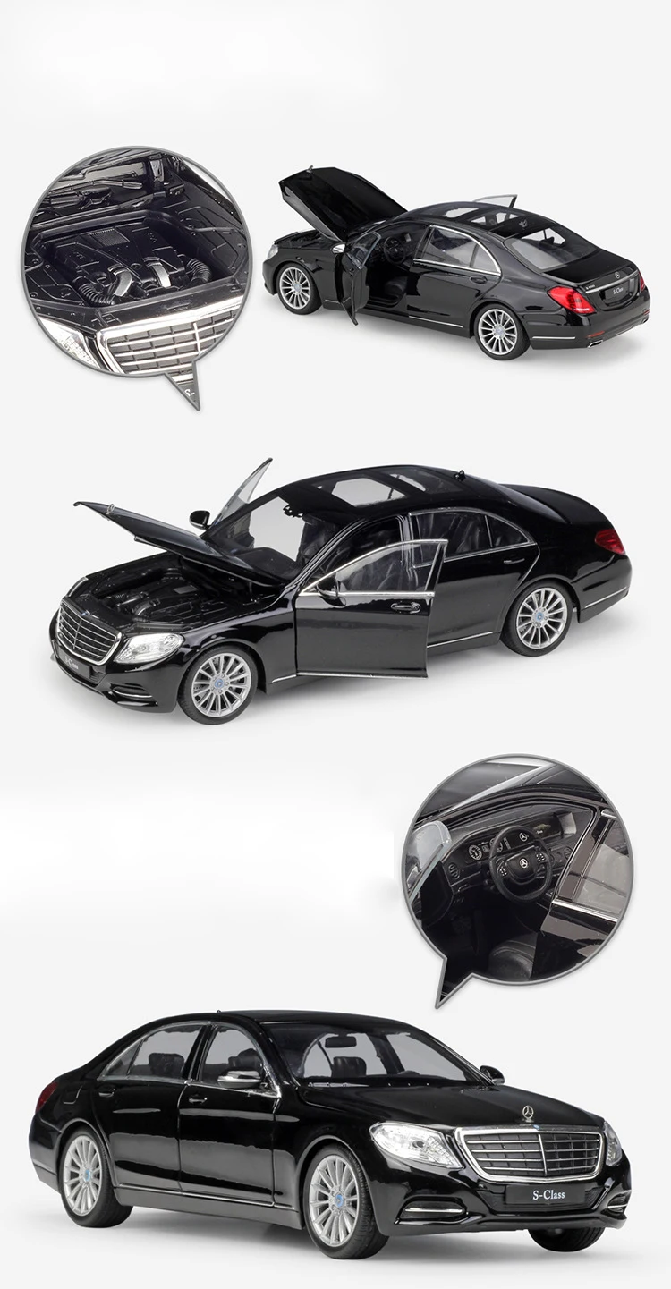 WELLY 1:24 литье под давлением классический симулятор сплав модель автомобиля Benz s-класс металлические игрушечные машинки игрушка для детей мальчик подарок коллекция украшения