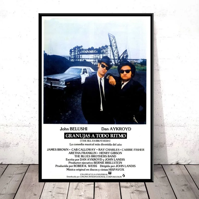 P646 The Blues Brothers 1980 Ретро Винтаж фильм с принтом музыкальной группы живопись