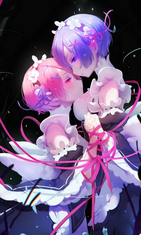 Окно занавеска из молочного волокна с рисунком мультфильма Re:Zero Anime Rem & Ram 120*200 см