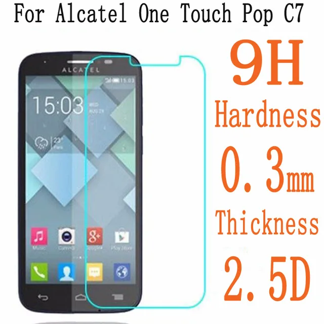 2.5D Закаленное стекло для Alcatel One Touch Pop C7 Высококачественная защитная пленка