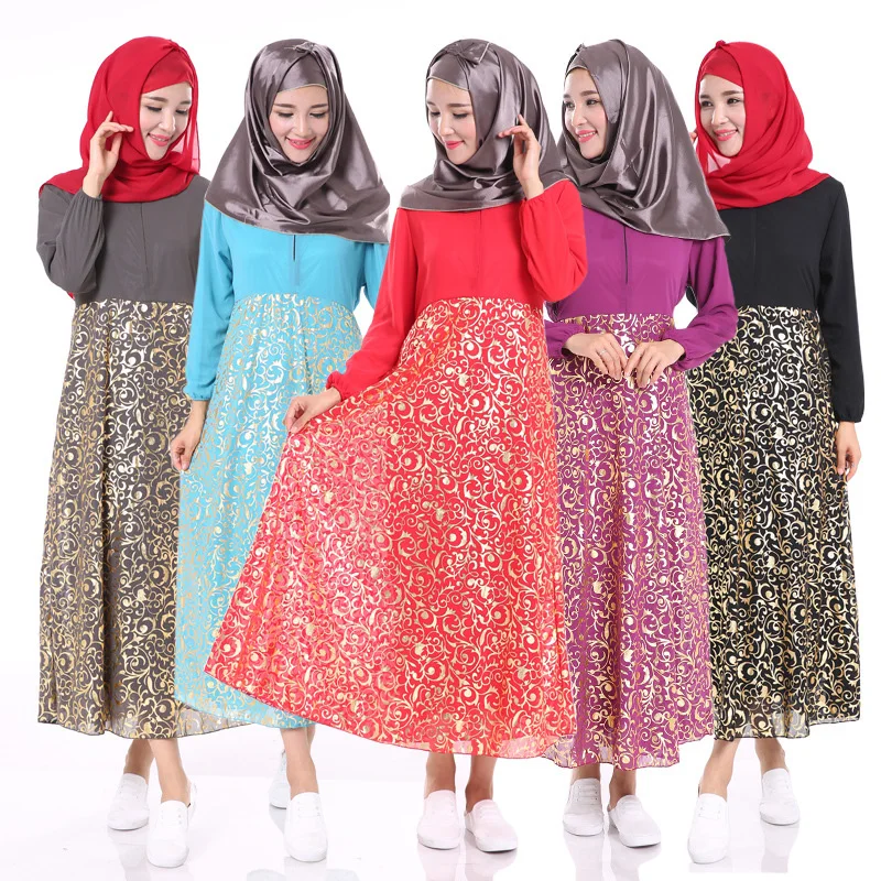 2 шт./лот шифоновое платье с длинными рукавами Арабские халаты шелковые