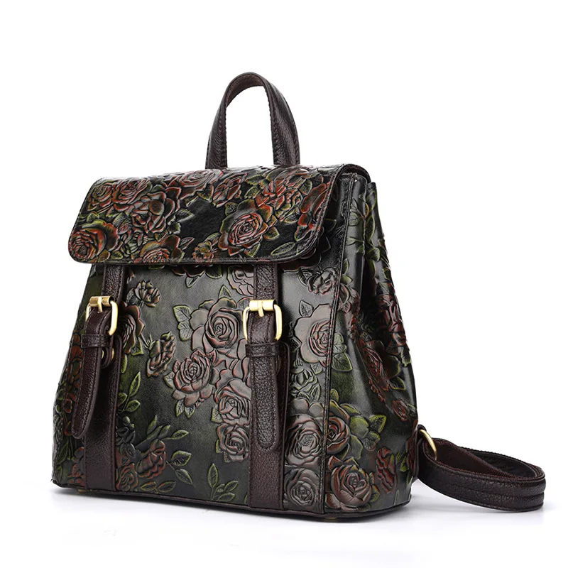 Корейские женские сумки из воловьей кожи женский рюкзак винтажная сумка через