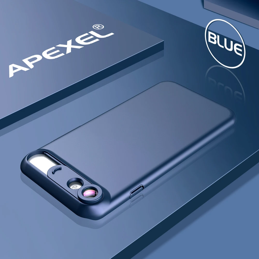 APEXEL 10X Супер Макро объектив Микро телефон камера объектив Комплект с задней чехол для iPhone 6 6s plus 7/8