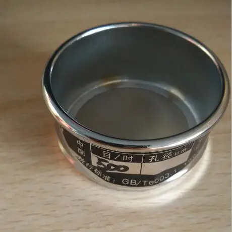 Стандартное тестовое сито 5 см х 3 см/хромированная рама + сетка SS/от 10 до микрон 1