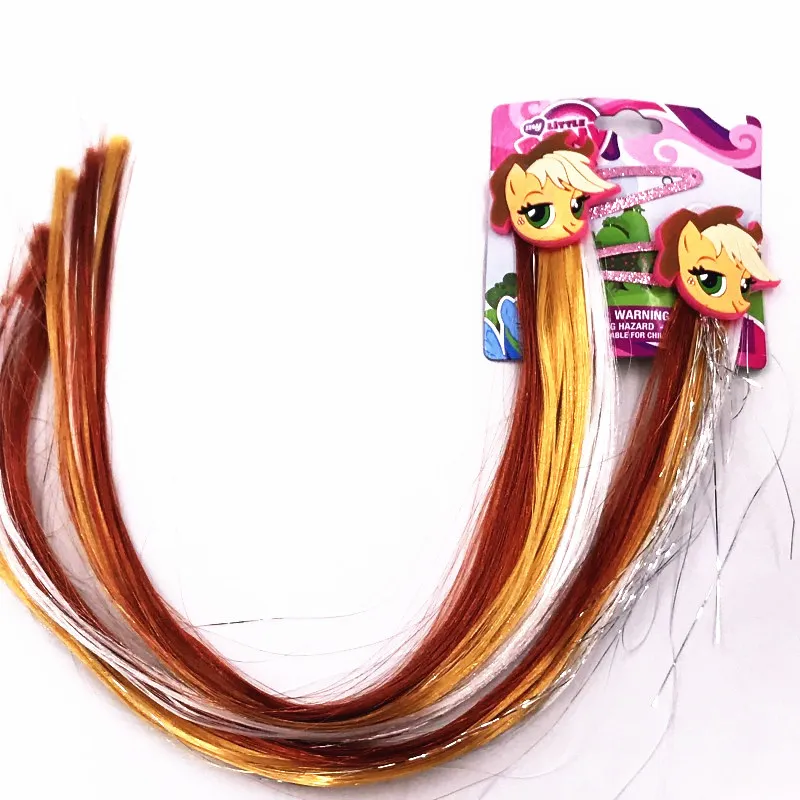2 шт., Новое поступление, милая лошадь, ПВХ, одежда для прослушивания, My Little Poni заколки для девочек, украшение на голову, вечерние заколки для волос