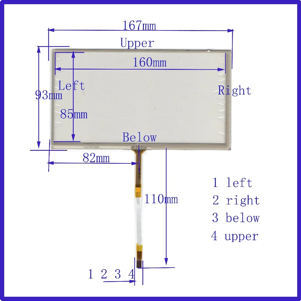 ZhiYuSun 167 мм * 93 Новый 7 1 дюймовый сенсорный экран для GPS стекло 167*93 soling gps Touch 4change8