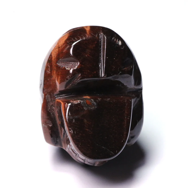 2-дюймовый красный тигровый глаз камень Череп статуэтка ручной работы