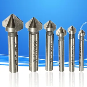 Фреза Концевая из быстрорежущей стали, с 3 канавками, 90 градусов, 6,3-20,5 мм, 6 шт.