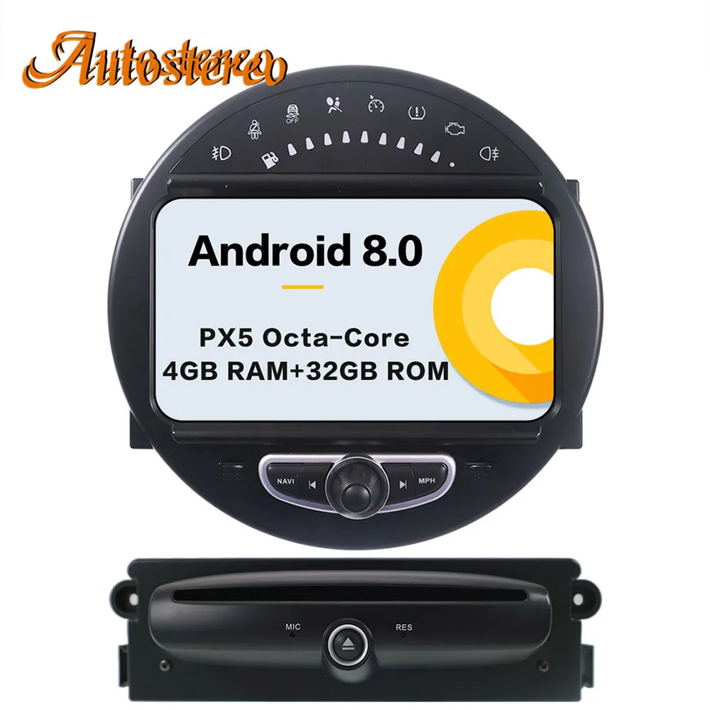 Android 9 автомобильный gps-навигация, dvd-плеер головное устройство для Mini Cooper 2006-2013 экран головное устройство мультимедийный плеер радио магнитофон