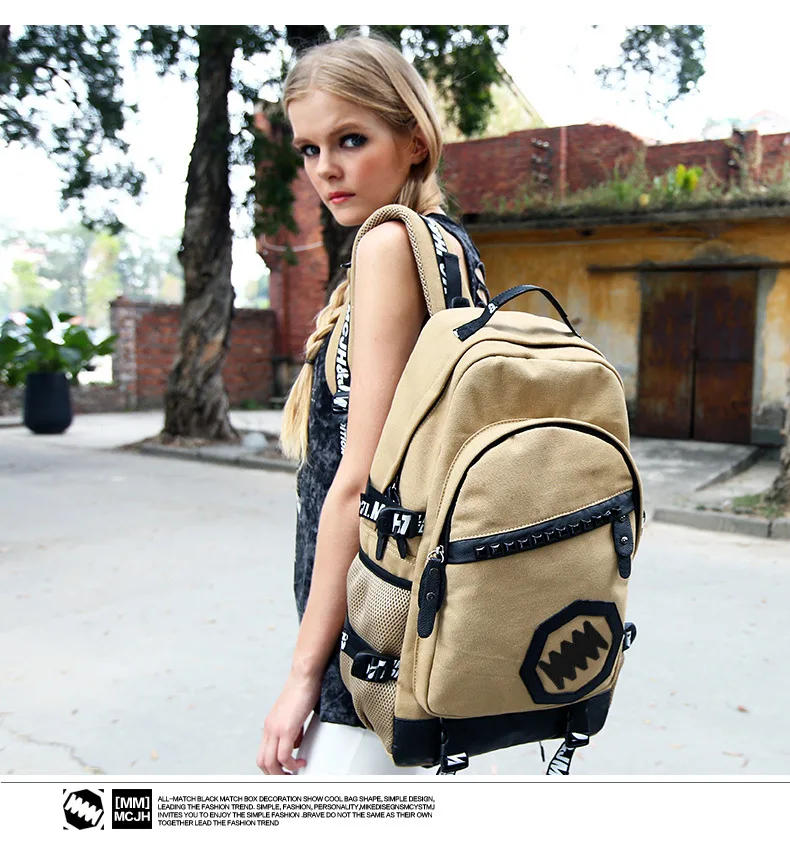 Высококачественный рюкзак для женщин 2017 Модный черный брендовый из ткани