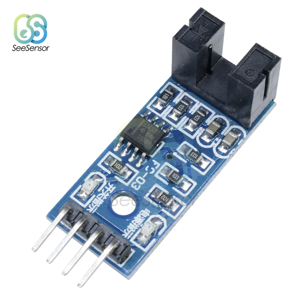 Модуль датчика скорости LM393 2 шт. слот-тип ИК-Оптрон для канавки Arduino