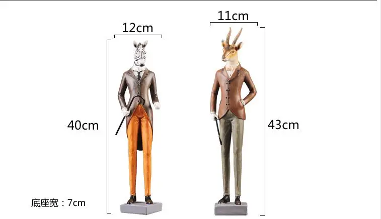 

Creative country gentleman animal crafts, zebra and deer, home office desk decorations, exquisite business gifts