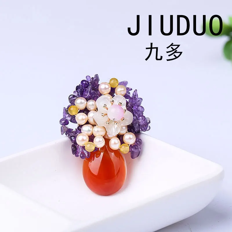 JIUDUO Италия оригинальный натуральный камень ручной работы жемчуг водная трава