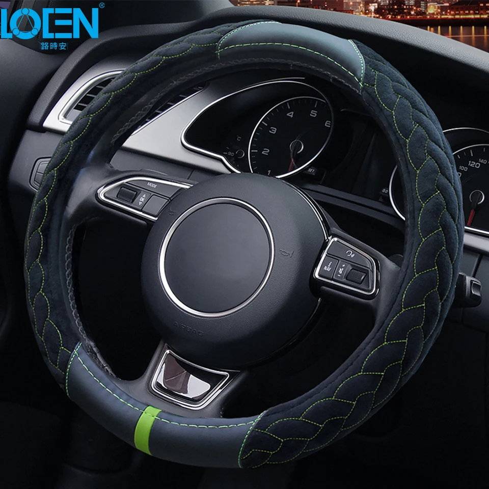 1 шт. Лидер продаж Меховое чехол рулевого колеса автомобиля Автомобильный