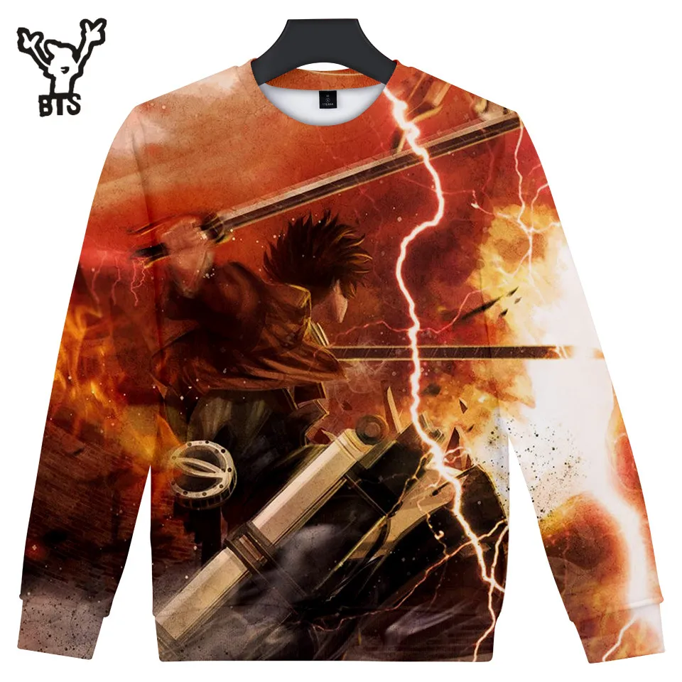 

Hot Sale 3D Attack On Titan Autumn Pullover Cool Long Sleeve Sweatshirt Popular Fashion Cartoon Print Plus Size 4XL