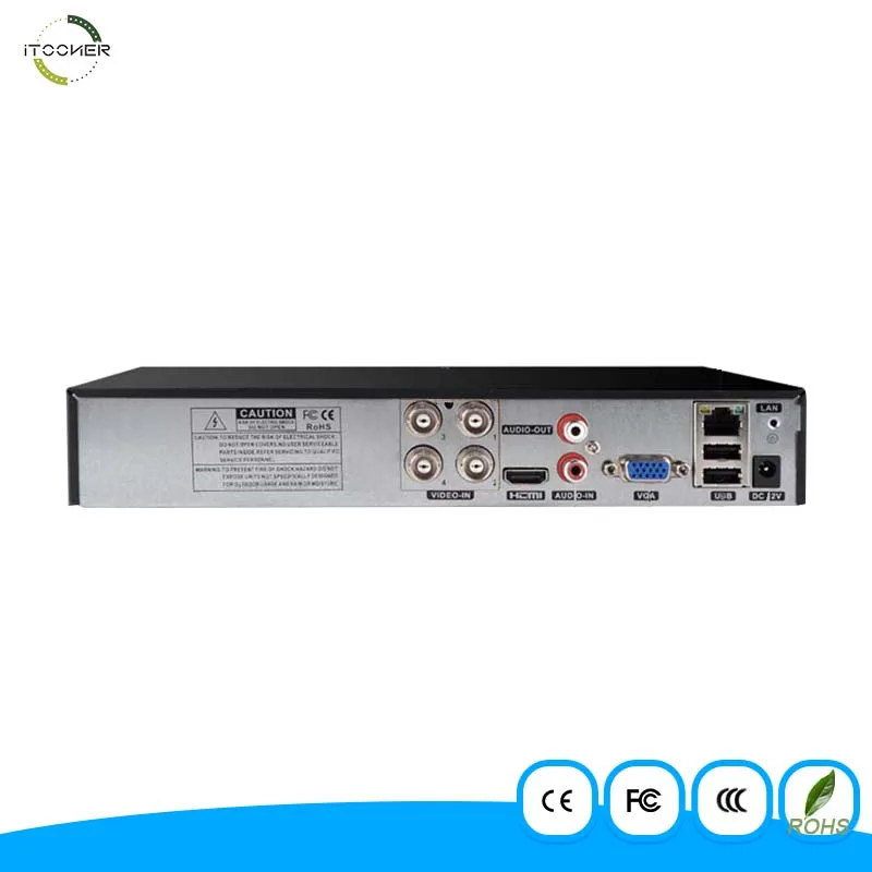 4CH 1080P 6 в 1 AHD DVR видеорегистратор Гибридный NVR HVR для IP TVI CVI камера CCTV система H.264 VGA