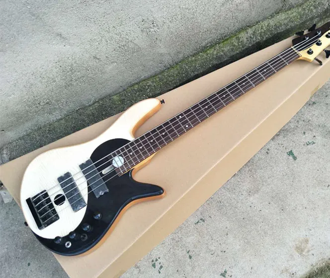 

5-String Electric Bass Guitar with Taiji Pattern,Rosewood Fingerboard,Black Hardwares,Offer Customized