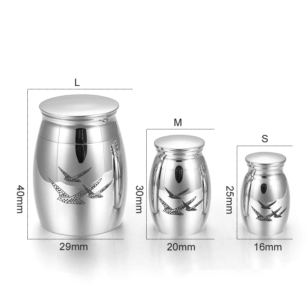 Похоронные мини урны для кремации золы золотые серебряные розовые синие черные